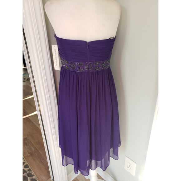 New Maggy London purple strapless cocktail dress - Picture 6 of 10